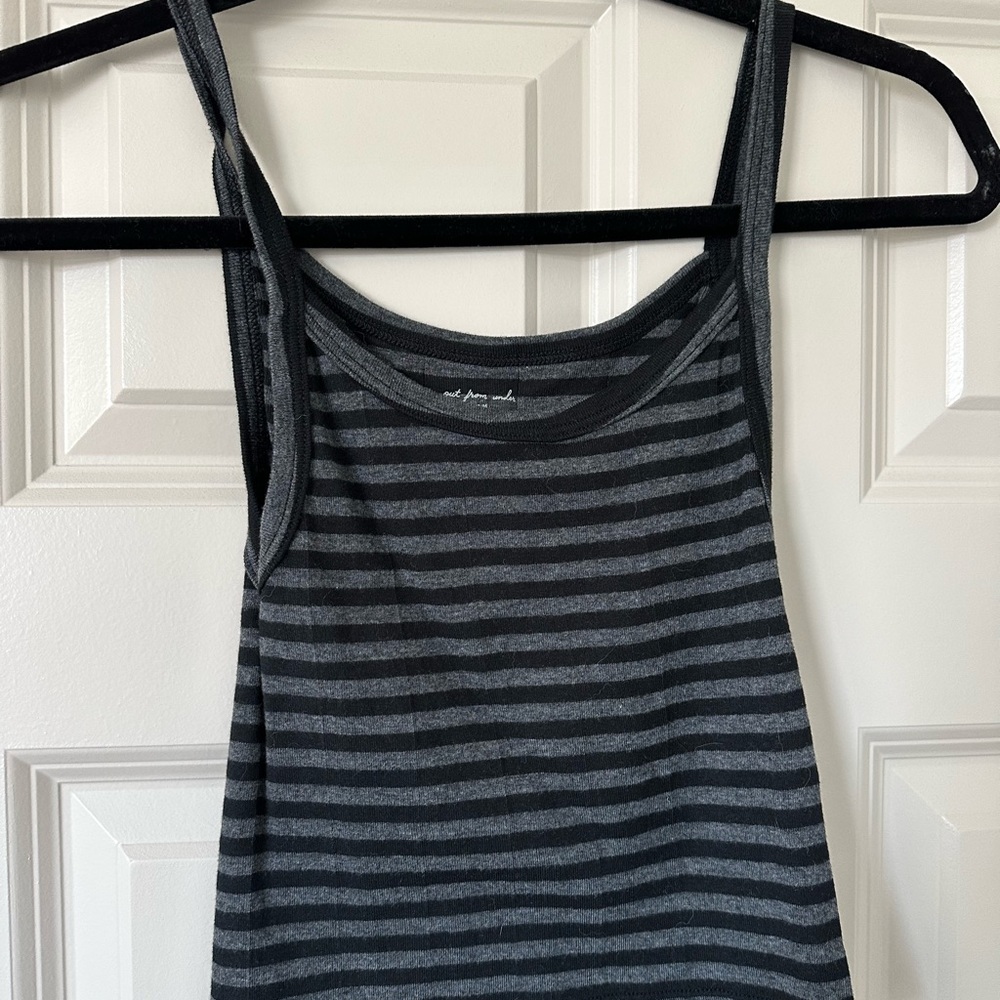 Black and grey striped tank